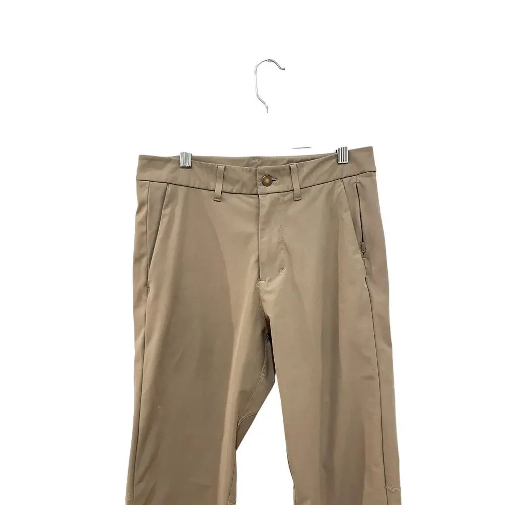 Lululemon Chino Pants Mens 28x30 Beige Slim Tapered Stretch Casual Performance